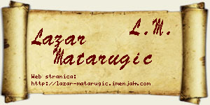 Lazar Matarugić vizit kartica